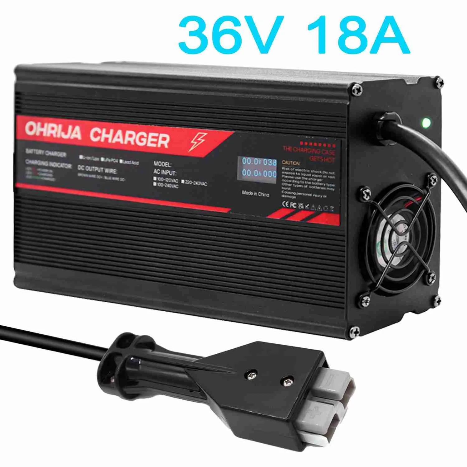 1. OHRIJA 36V 18A OLED-oplader (HRH900)