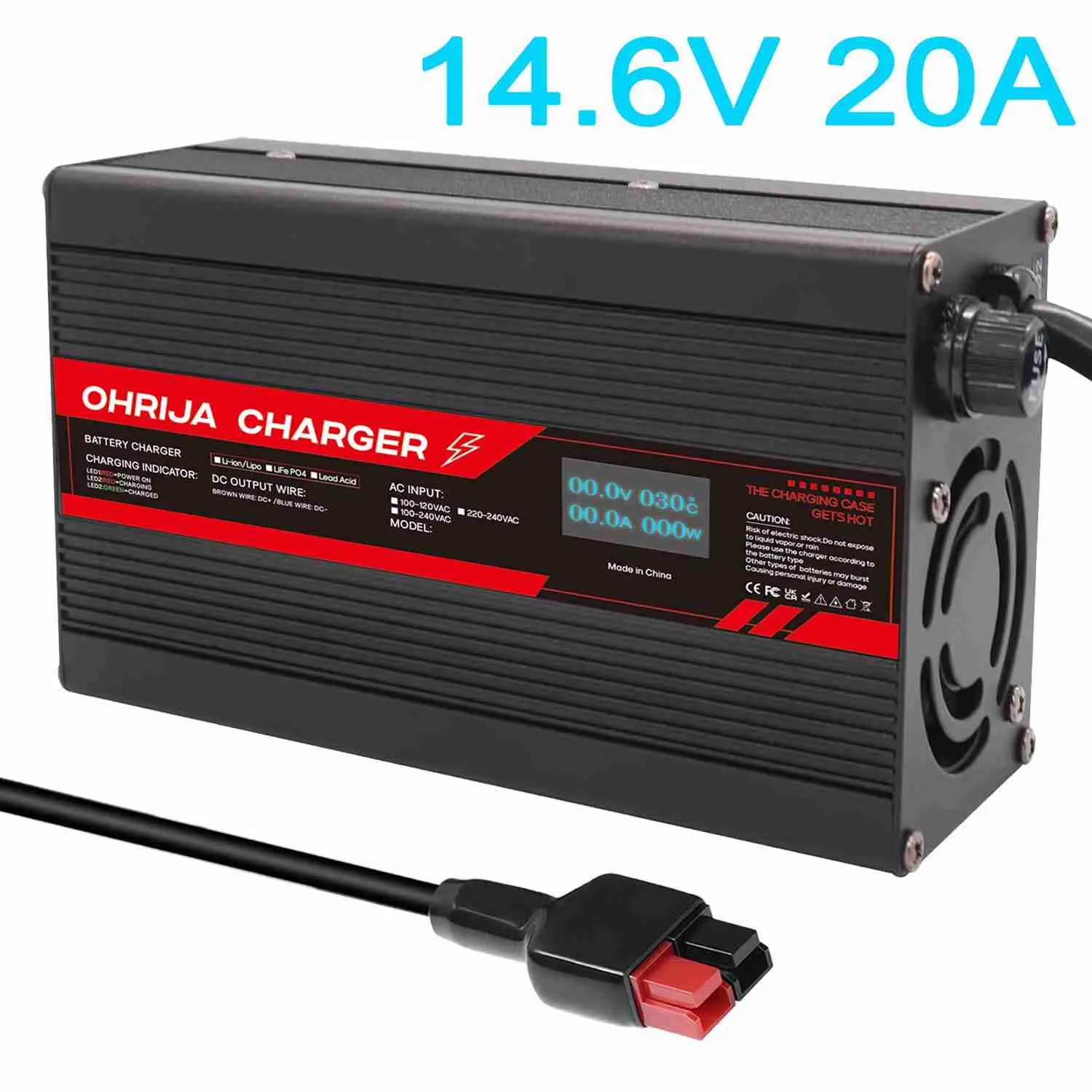 1. Carregador OLED OHRIJA 14.6V 20A (Modelo: HRH500)