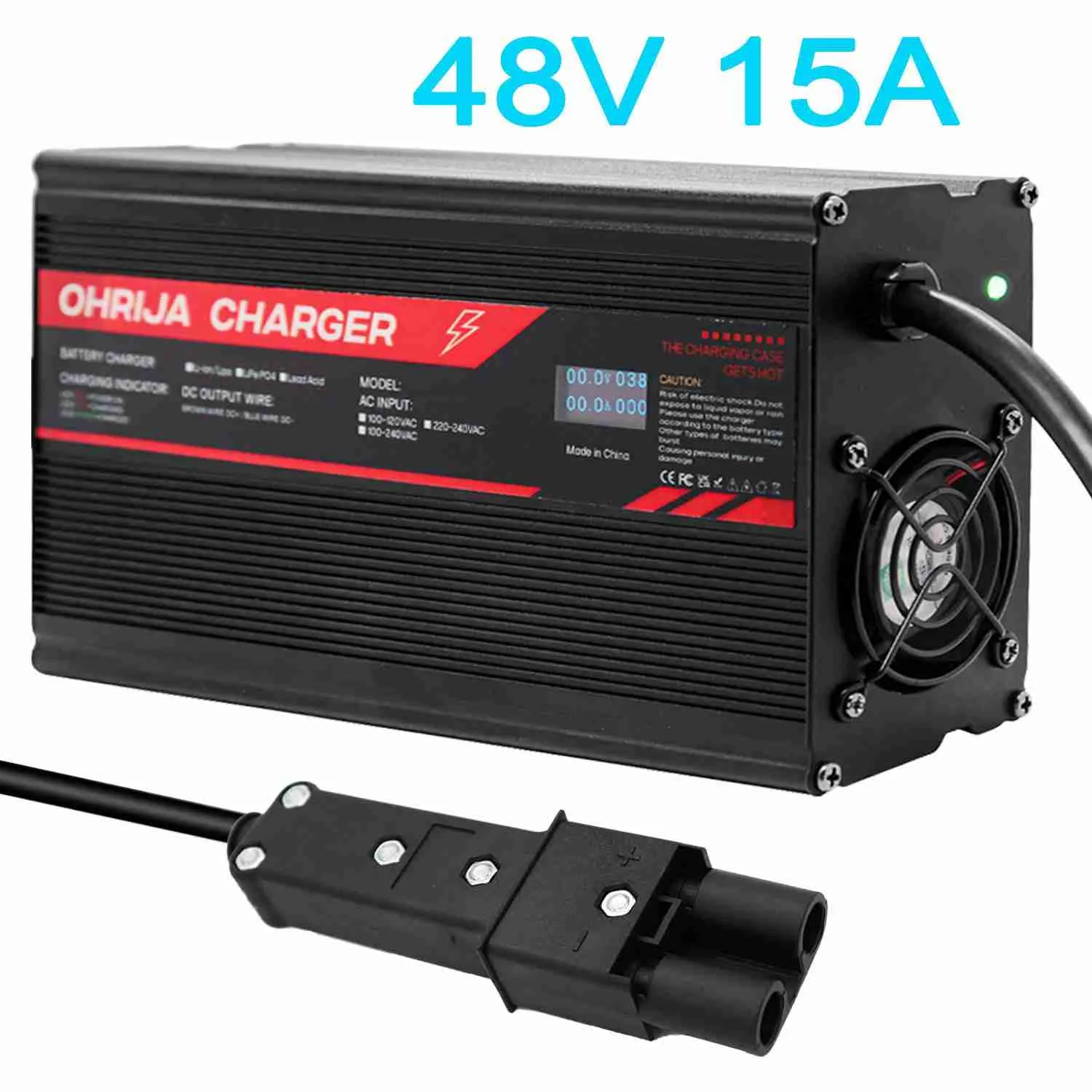 2. OHRIJA Club Car Batterieladegerät 48V 15A mit OLED Display