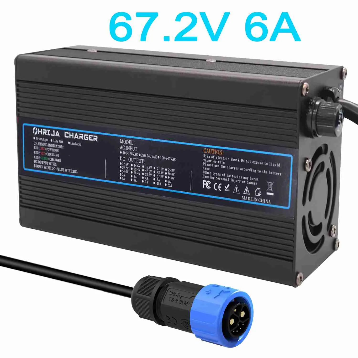 OHRIJA 67.2V 6A mobility scooter charger
