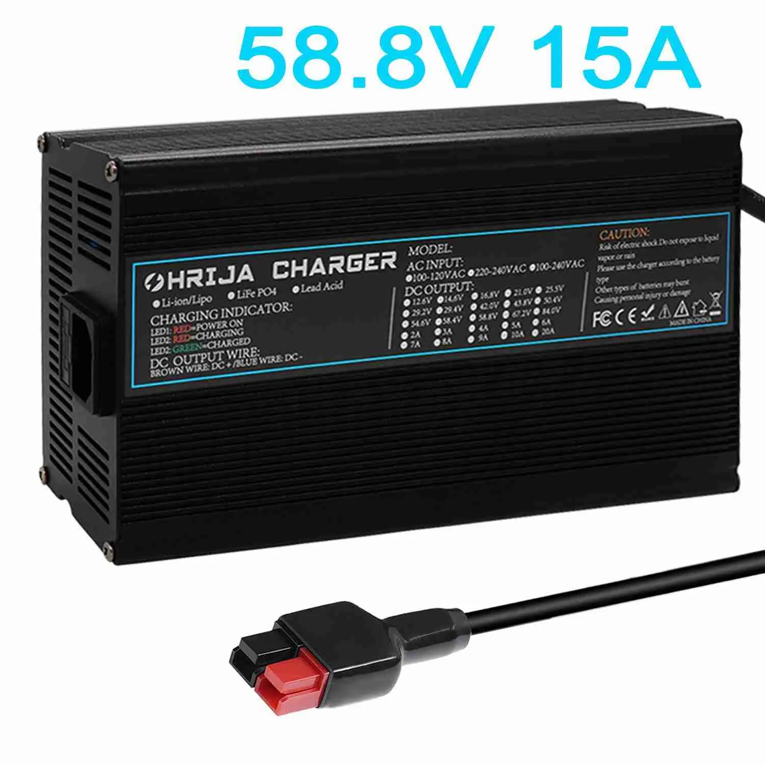 OHRIJA 58.8V 15A Charger 48V motorcycle charger