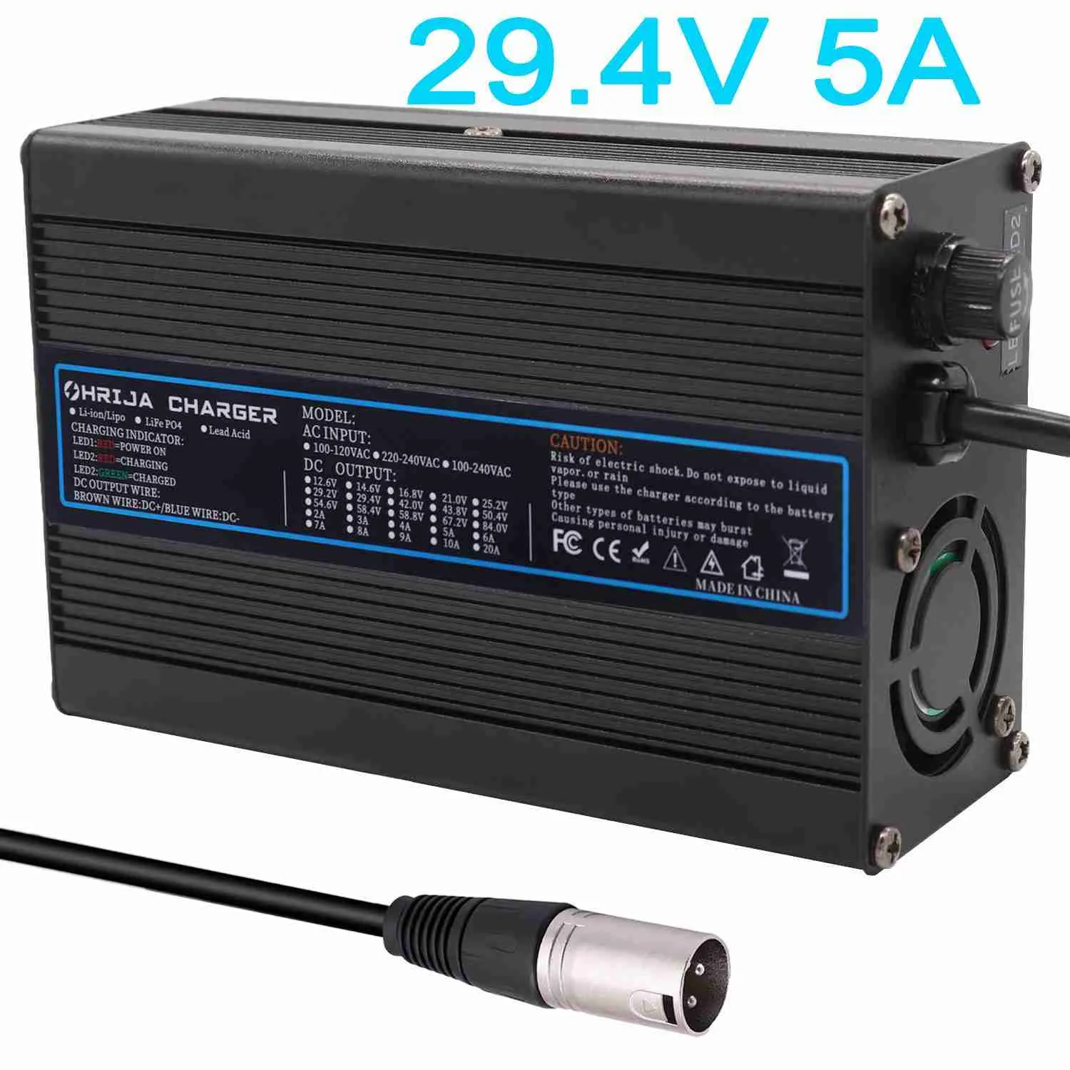 9 Best 24V LiFePO4 Chargers in 2026 3 OHRIJA 29.2V 5A Charger for 24V LiFePO4