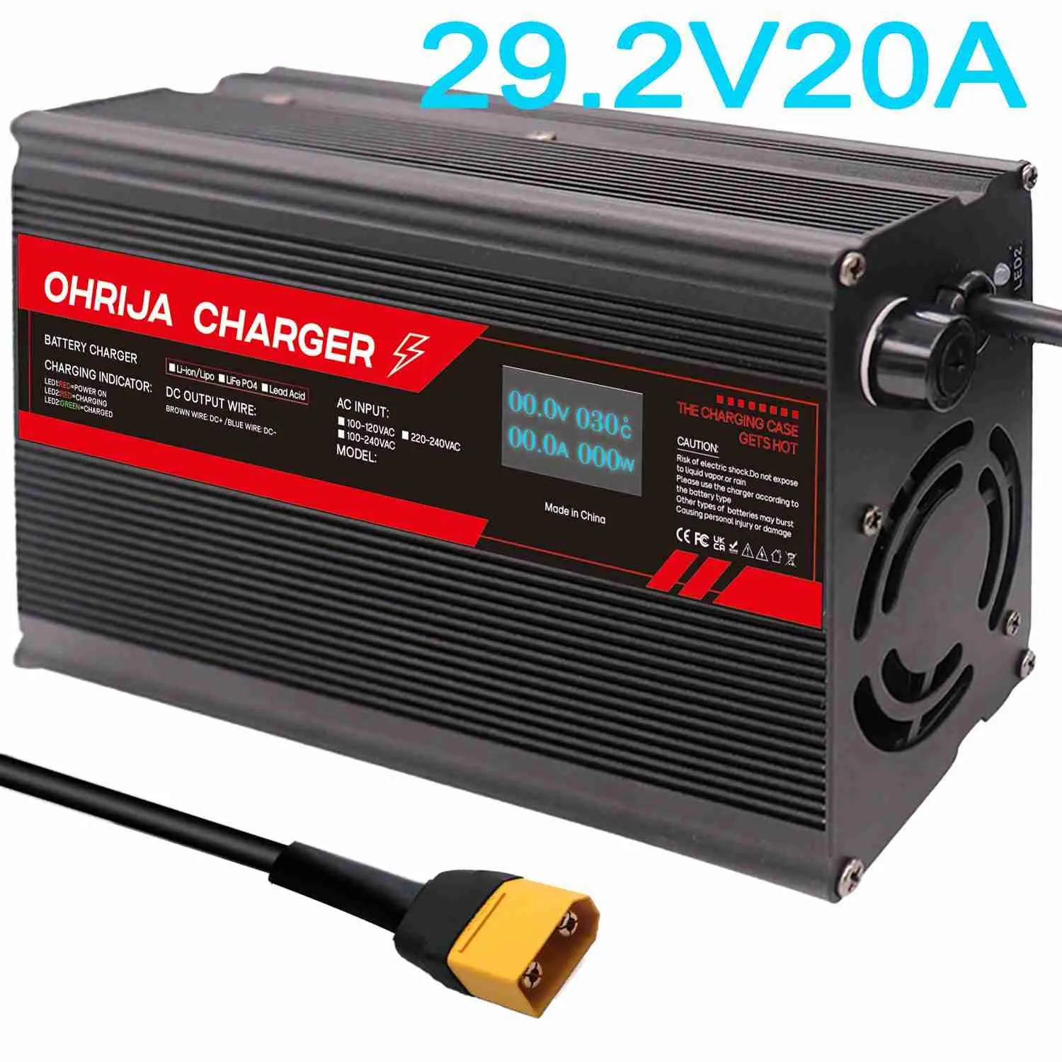 9 Best 24V LiFePO4 Chargers in 2026 2 OHRIJA 29.2V 20A OLED 24V LiFePO4 Charger