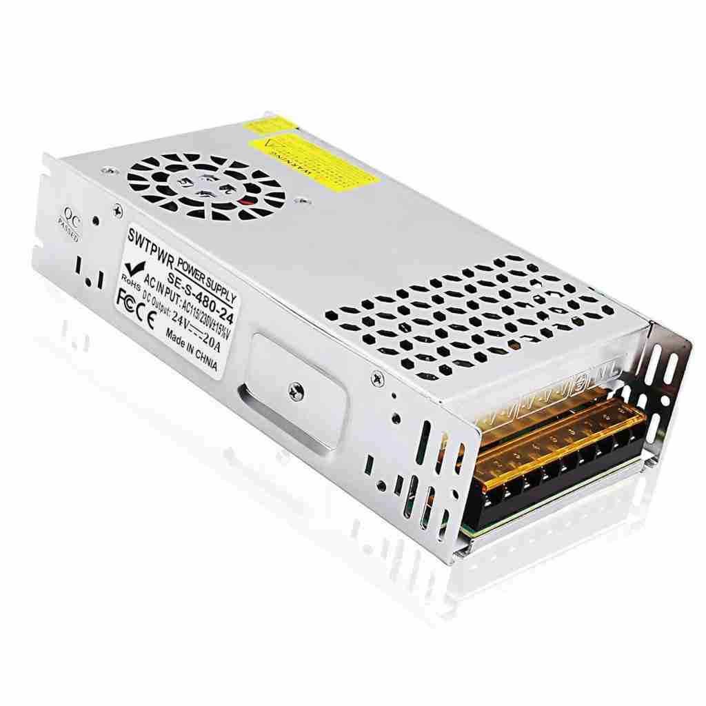 9 Essential Applications for Switching Power Supplies in Consumer Electronics 6 24V Power Supply 24V 20A 480W AC to DC Converter 110V/120V to 24V Transformer LED Driver Smart Cooling Fan Designed for LED Strip CCTV and Car Devices