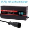 OHRIJA 54.75V 15A Golf Cart Chargers 48V Lithium Golf Cart Battery Chargers Lifepo4 Golf Cart Chargers