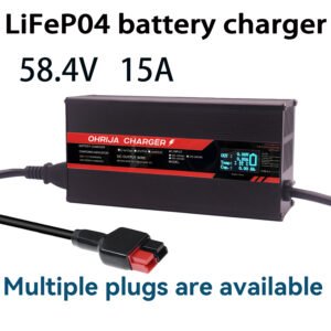 El cargador de baterías OHRIJA 48V Lifepo4 58,4V 15A lo hace adecuado para baterías Lifepo4 16S 58,4V