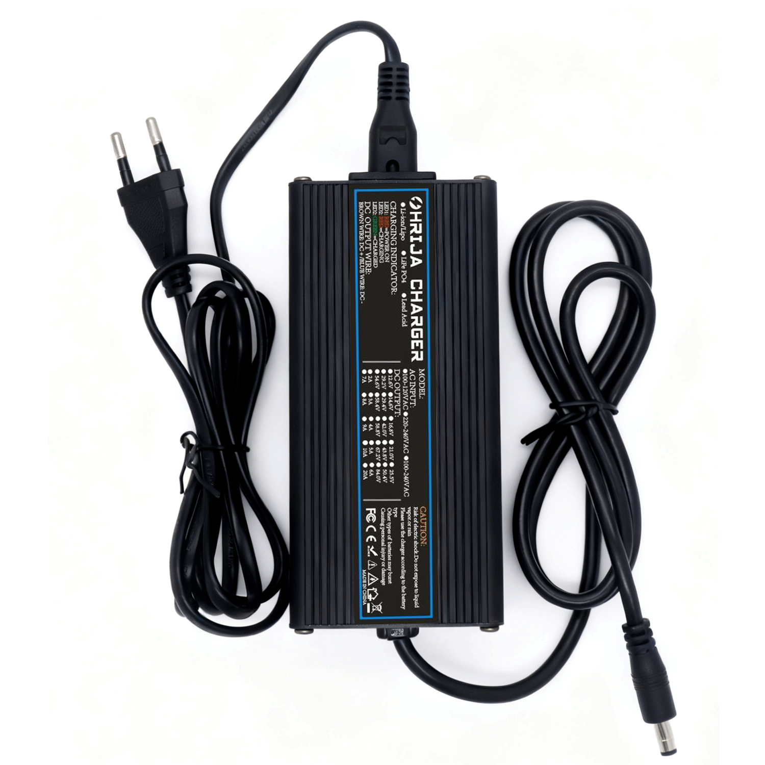 OHRIJA 54.6V 2A Aluminum Alloy Lithium Battery Charger for 48V Electric Scooter/Balancing Vehicle/Electric Vehicle (13 Series 48V Lithium Battery) 6 3