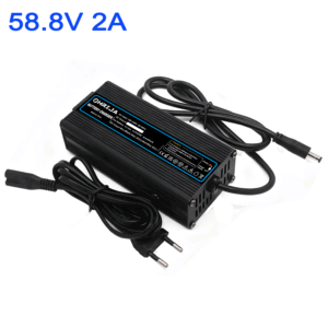 OHRIJA 58.8V 2A Aluminum Alloy Lithium Battery Charger for 48V Electric Scooter/Balancing Vehicle/Electric Vehicle (14 Series 48V Lithium Battery)