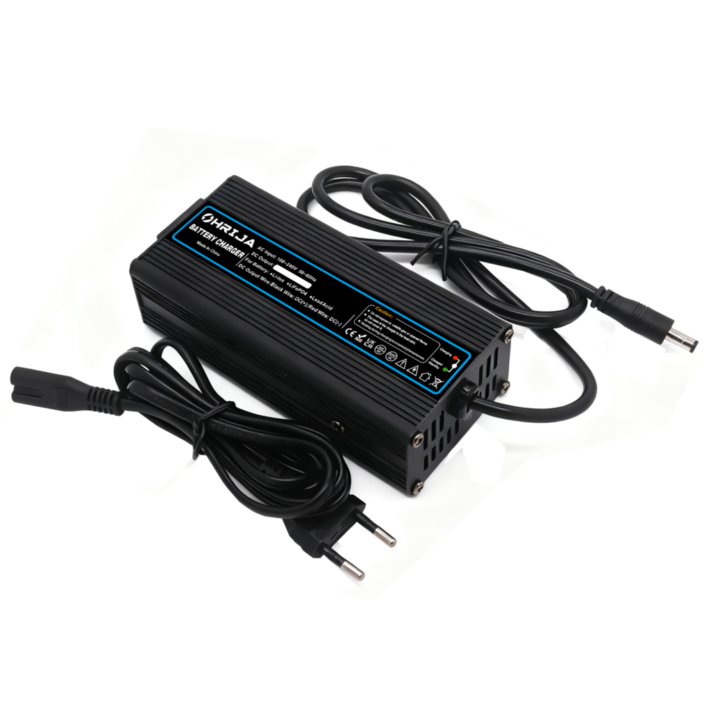 Exactly What 4 Kinds of Charger Does A Razor Electric Scooter Take? 6 OHRIJA 54.6V 2A Aluminum Alloy Lithium Battery Charger for 48V Electric Scooter/Balancing Vehicle/Electric Vehicle (13 Series 48V Lithium Battery)