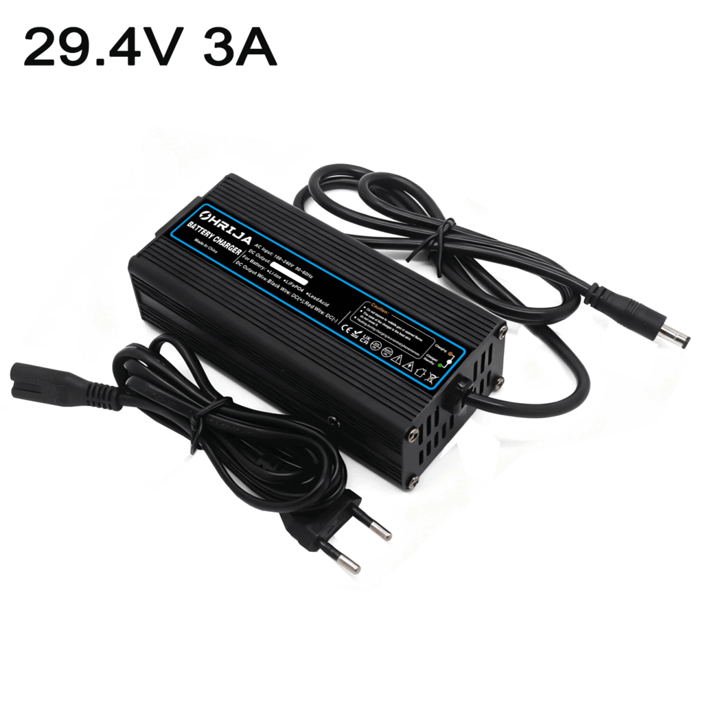 Exactly What 4 Kinds of Charger Does A Razor Electric Scooter Take? 5 OHRIJA 29.4V 3A Aluminum Alloy Lithium Battery Charger for 24V Electric Scooter/Balancing Vehicle/Electric Vehicle (7 Series 24V Lithium Battery)