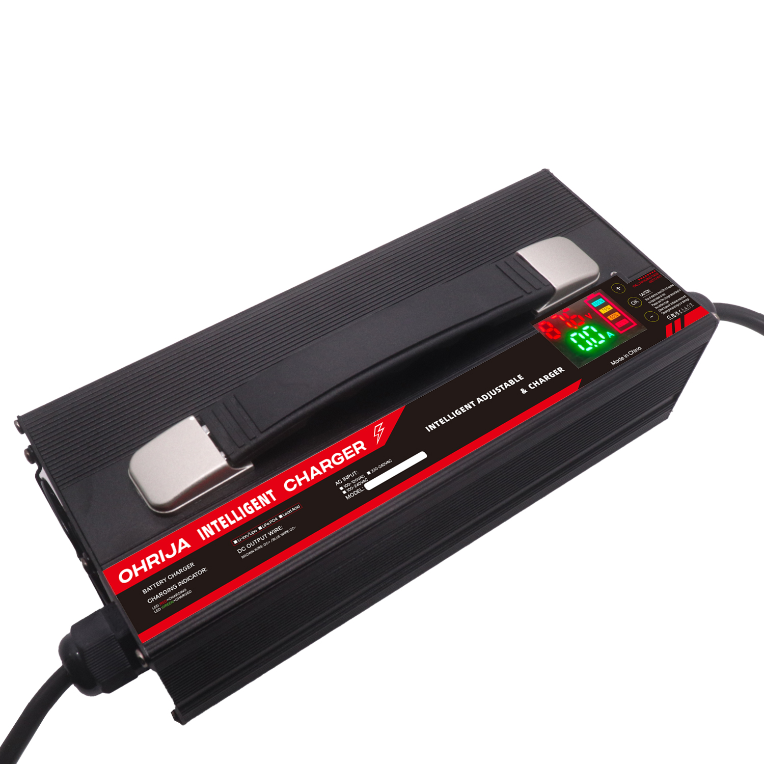 Intelligent adjustable voltage and current charger 9.6 - 88.2V 2 - 20A high-power DC adjustable power supply charger with digital display, constant current and constant voltage automatic switching. Suitable for lithium batteries / lead-acid batteries / batteries. 6 6