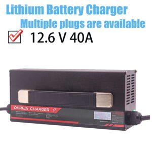 OHRIJA 12v lithium ion battery charger 12.6V 40A charger makes it suitable for 3S 12V Li-ion Battery Chargers
