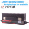 OHRIJA 29.2v LiFeP04 battery charger 29.2V 30A charger makes it suitable for 8S 24V LiFeP04 Battery Chargers