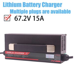 OHRIJA 67.2v lithium ion battery charger 67.2V 15A charger makes it suitable for 16S 60V Li-ion Battery Chargers
