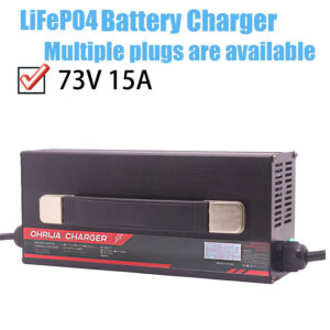 OHRIJA 73v LiFeP04 battery charger 73V 15A charger makes it suitable for 20S 64V LiFeP04 Battery Chargers